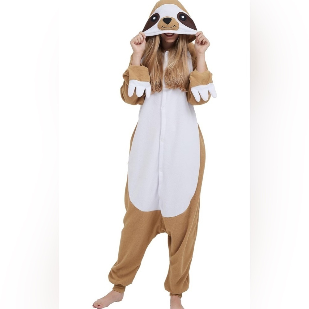 NEW- Adult Sloth Hooded lightweight, breathable,Onesie Pajamas
Comfortable & Fun